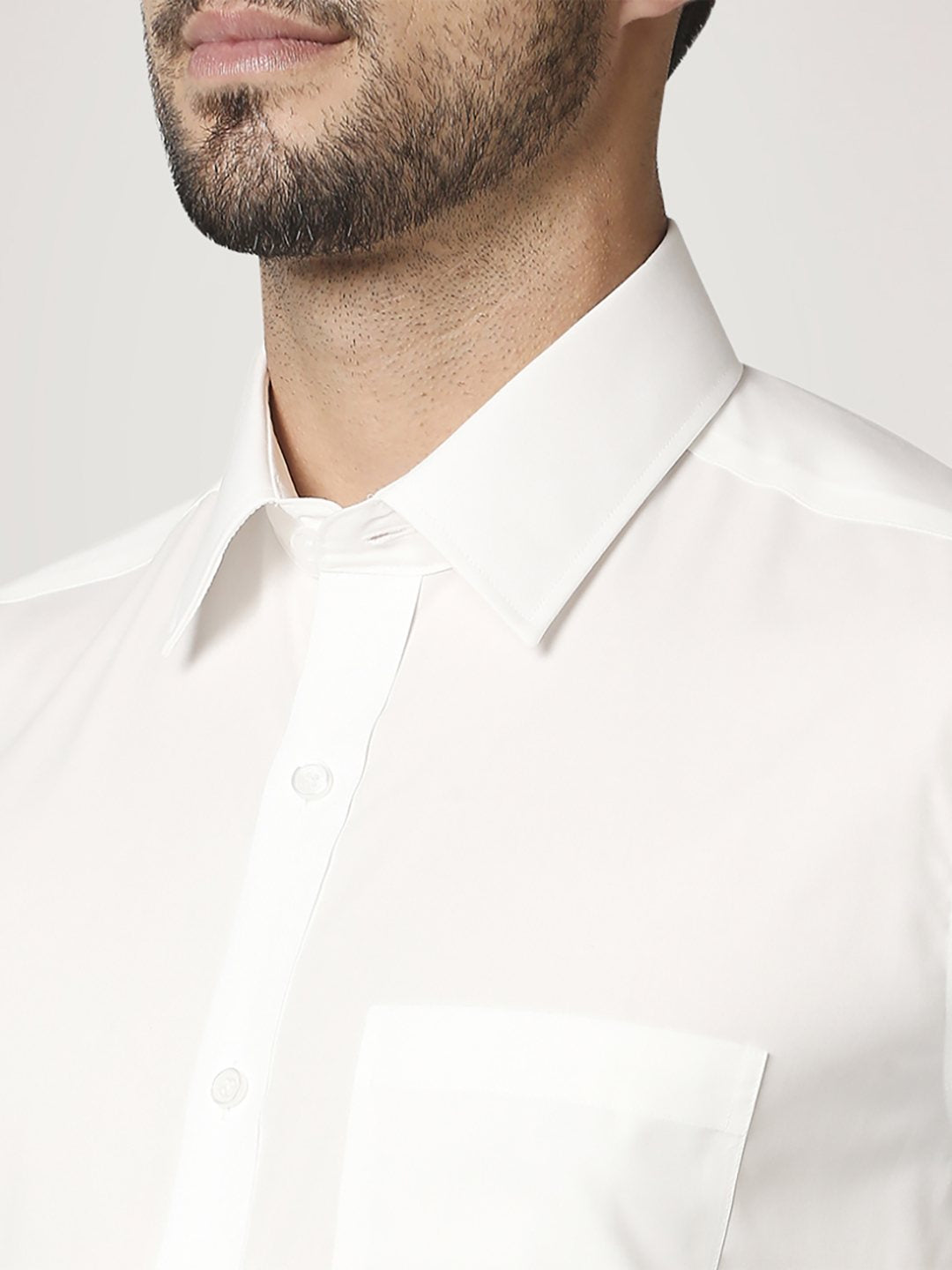 Park Avenue Men Light Fawn Solid Regular Fit Work Shirt