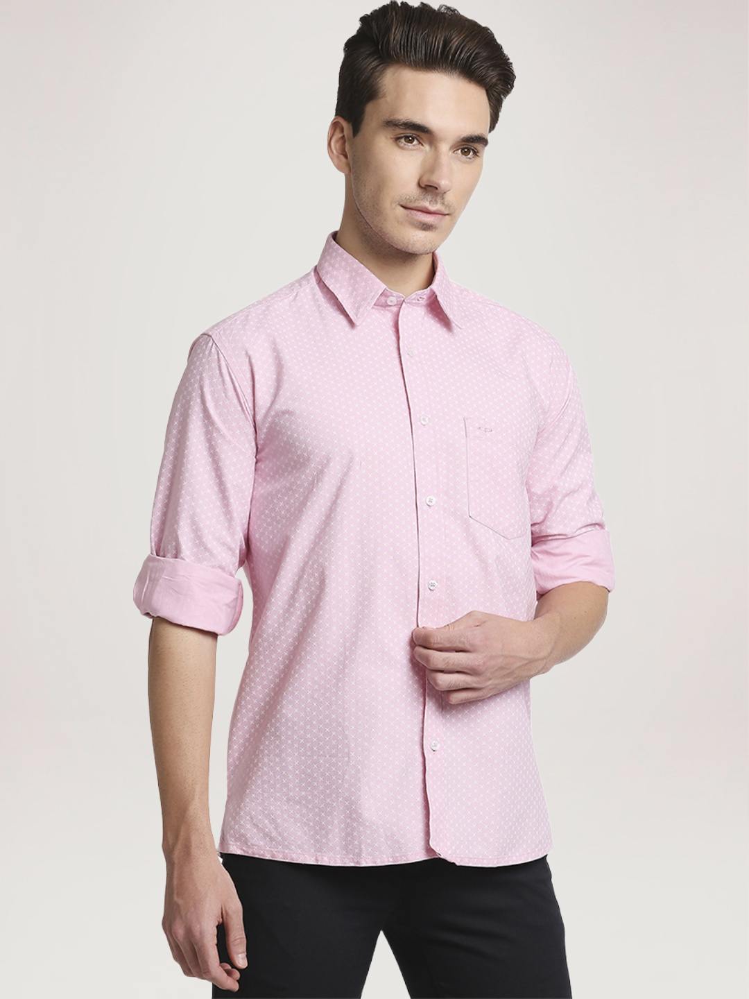 Colorplus Men Medium Red Solid Regular Fit Work Shirt