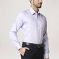 Park Avenue Men Medium Violet Solid Regular Fit Work Shirt