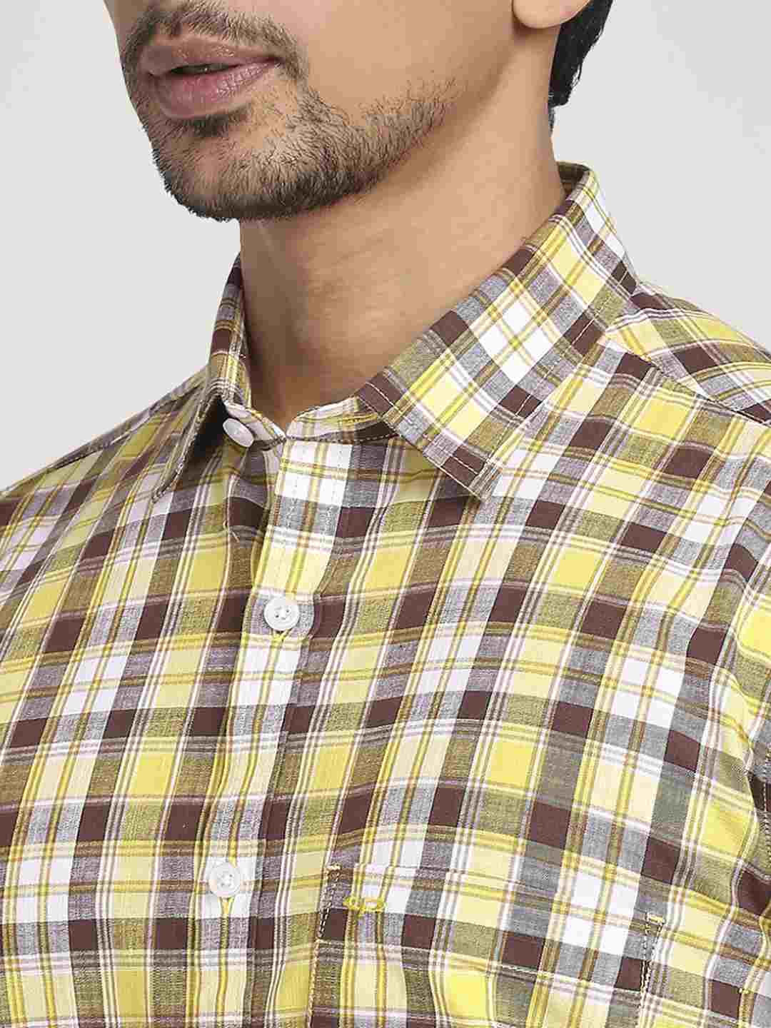 Colorplus Men  Checks Tailored Fit Shirt