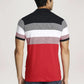 Parx Men Blue Stripe Regular Fit Casual Polo