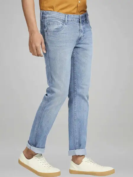 Colorplus Men Blue Solid Tapered Fit Casual Jeans