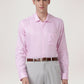 Park Avenue Men Light Red Solid Slim Fit Work Shirt