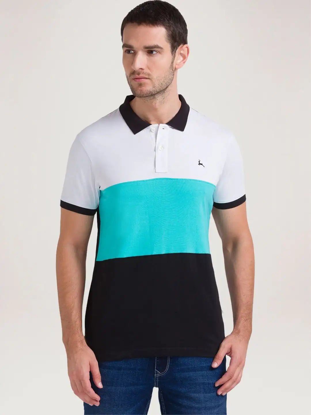Parx Men Black Solid Regular Fit Casual Polo