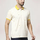 Park Avenue Men Medium Yellow Printed Slim Fit Casual Polo