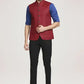 Colorplus Men Dark Red Solid Tailored Fit Party Bundi