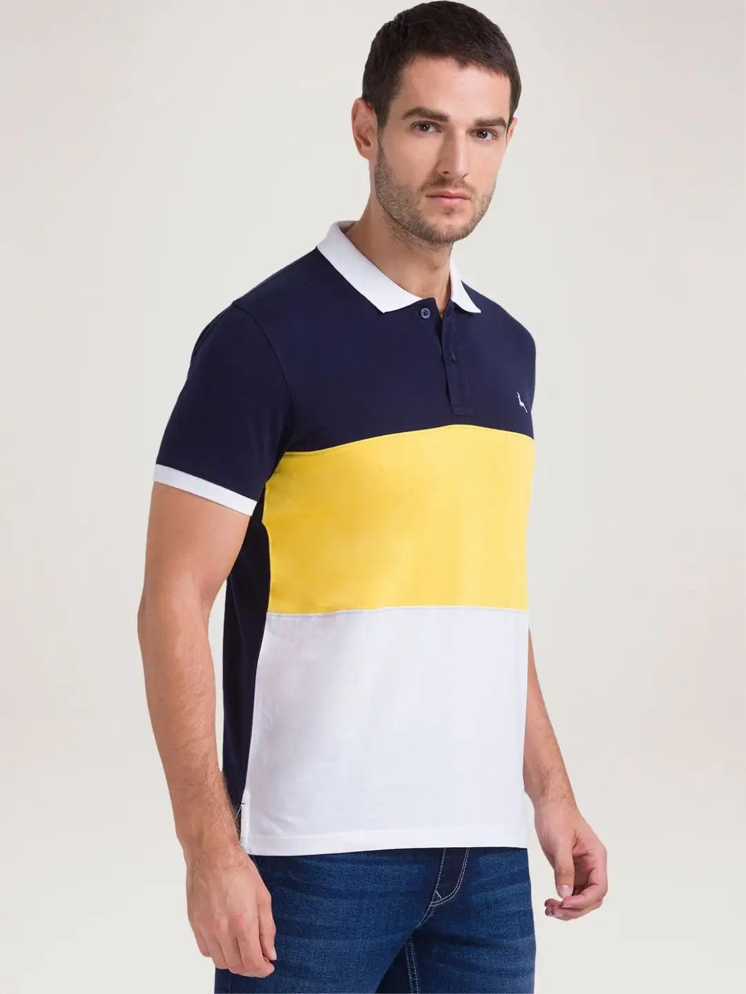 Parx Men White Solid Regular Fit Casual Polo