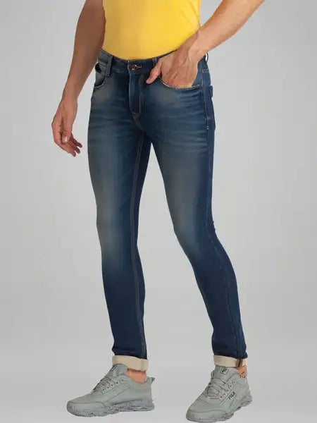 Parx Men Blue Solid Skinny Fit Casual Jeans