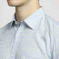 Parx Men Medium Blue Checks Slim Fit Party Shirt