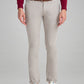 Parx Men Medium Grey Solid Tapered Fit Work Trouser