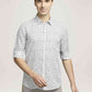 Parx Men Medium Grey Printed Slim Fit Casual Shirt