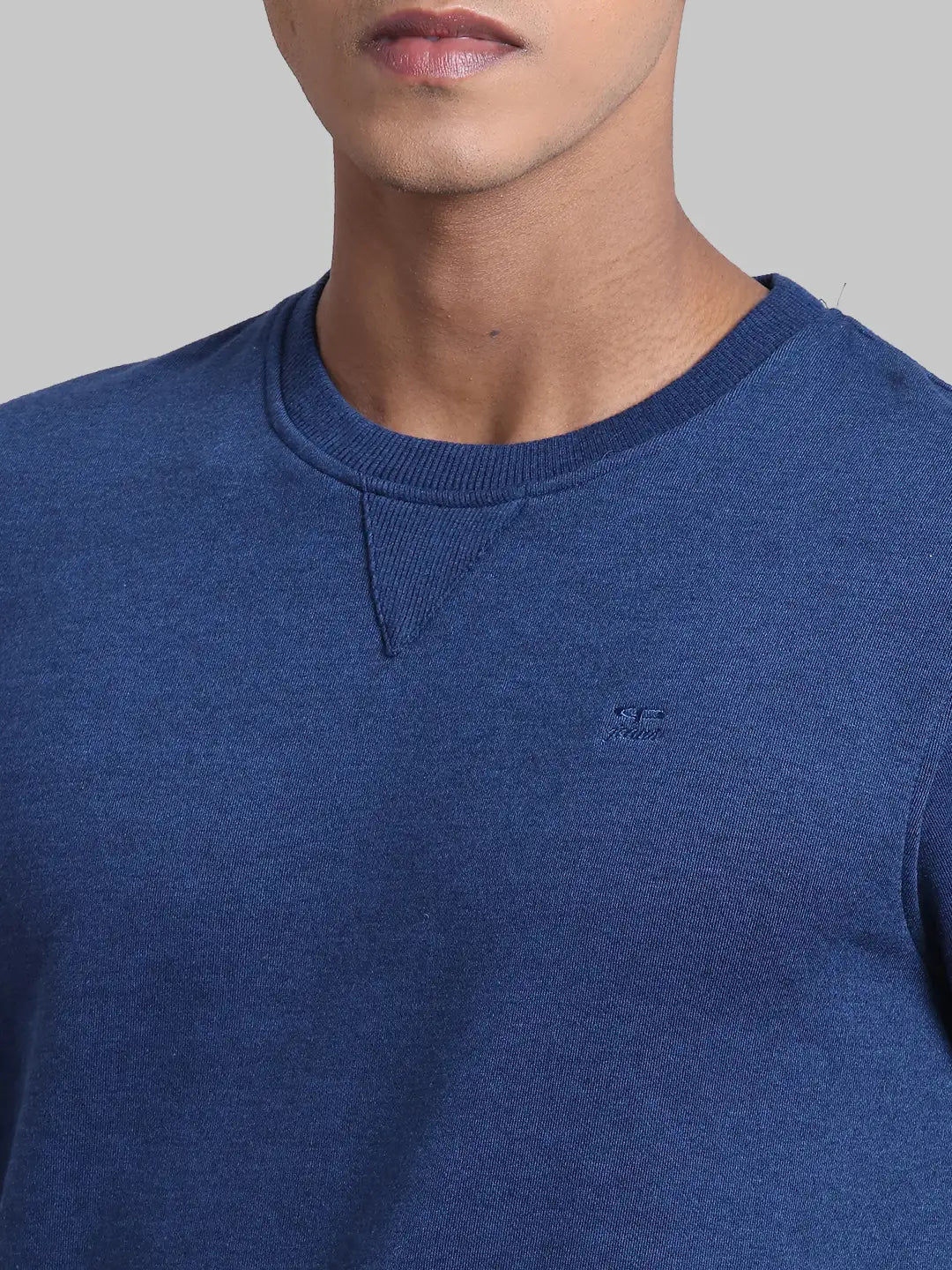Men Tailored Fit  Green Sweatshirt
