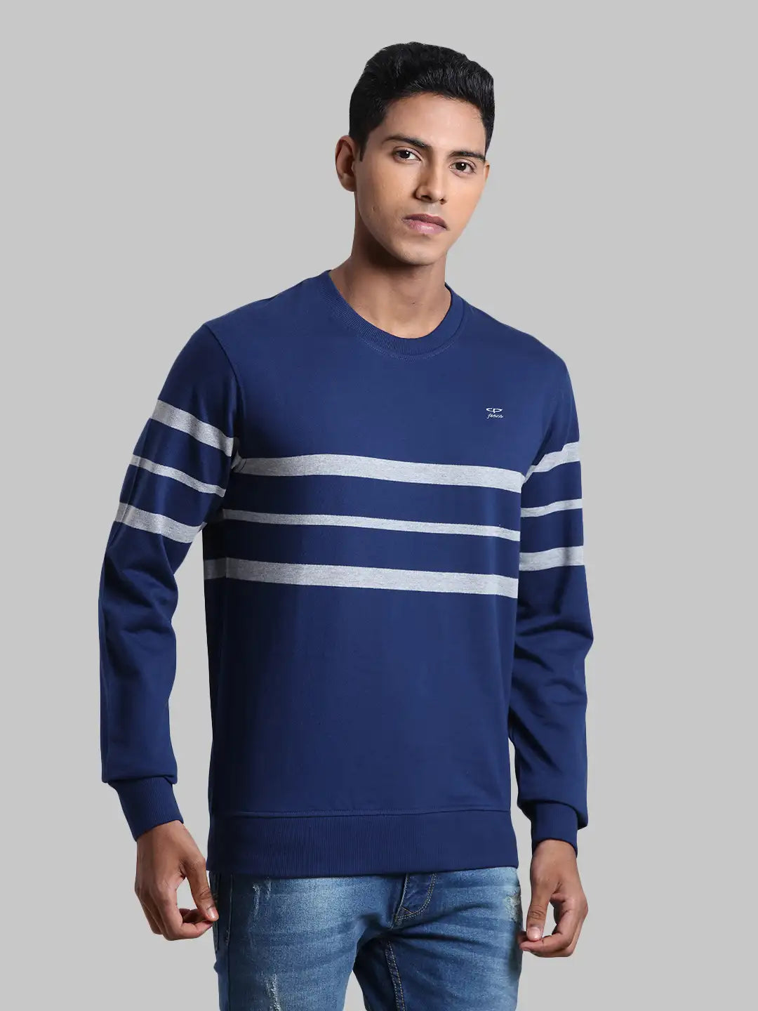 Men Tailored Fit Black Sweatshirt