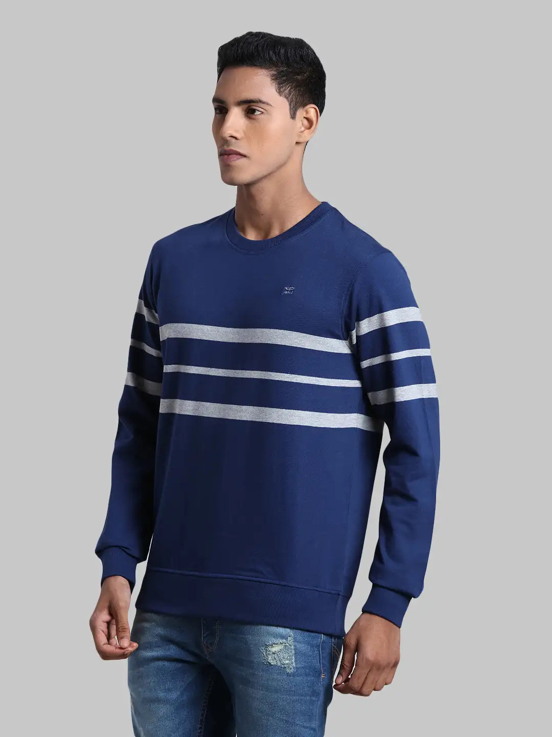 Men Tailored Fit Black Sweatshirt