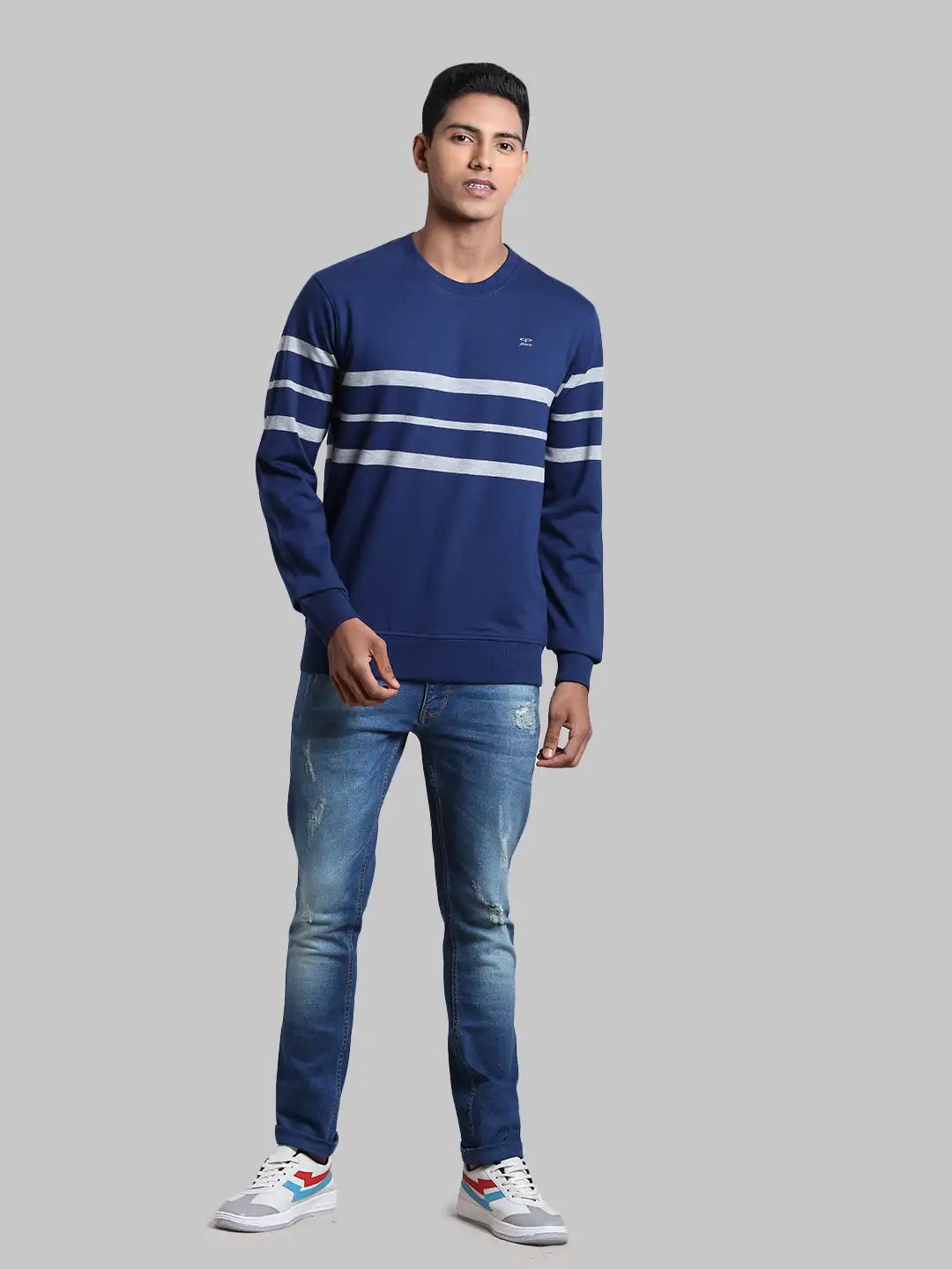 Men Tailored Fit Black Sweatshirt