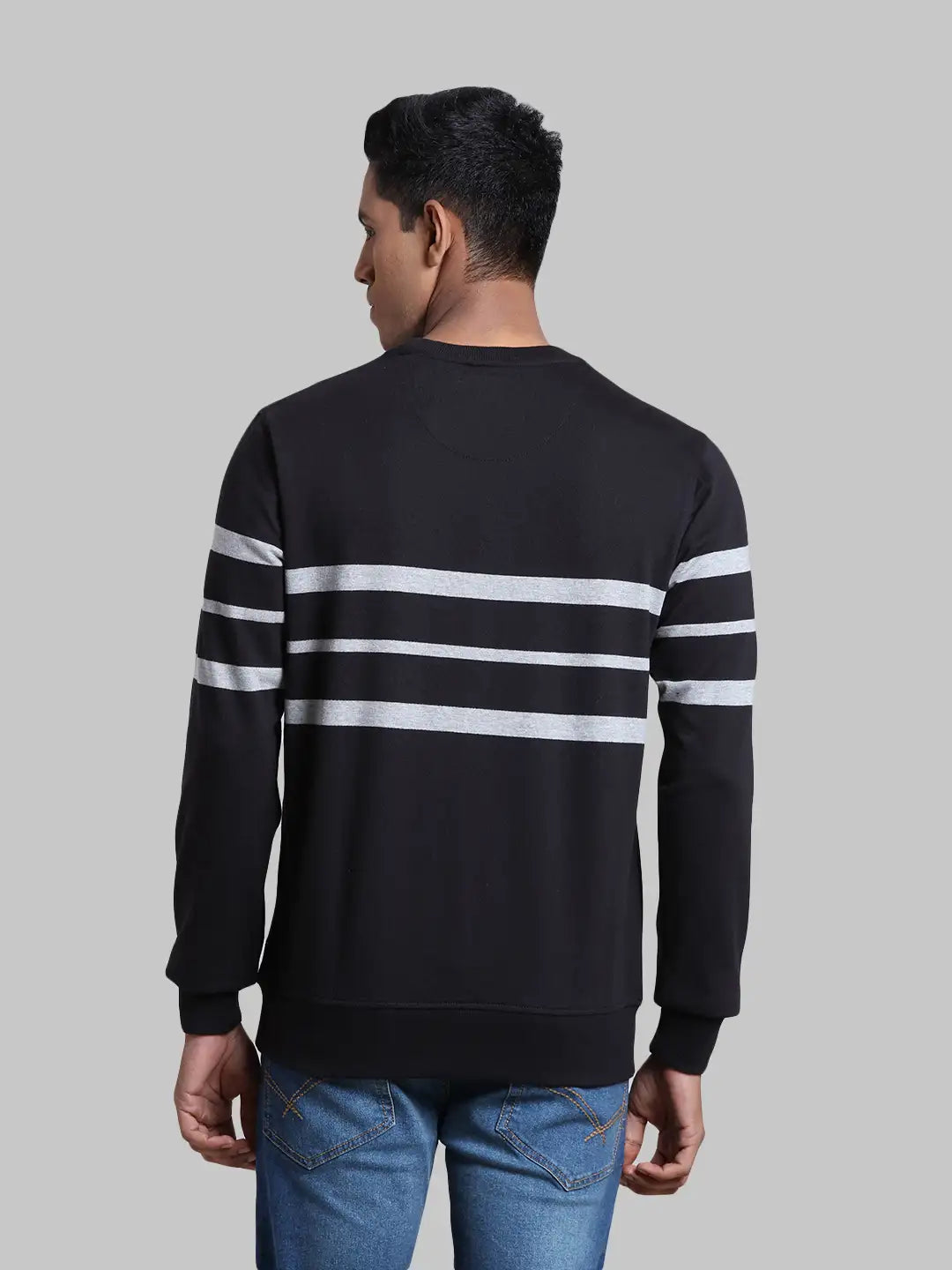 Men Tailored Fit  Brown Sweatshirt