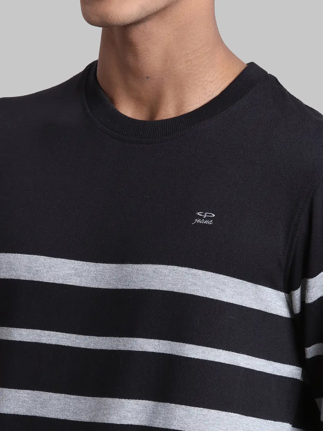 Men Tailored Fit  Brown Sweatshirt