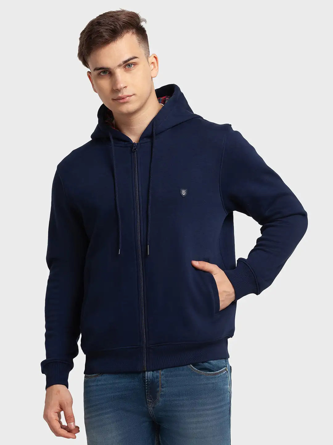 Men Tailored Fit Green Sweatshirt