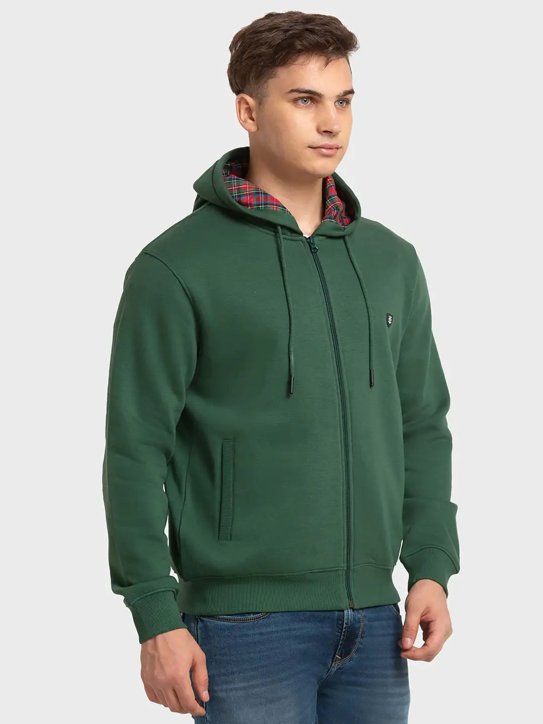 Men Tailored Fit Yellow Sweatshirt