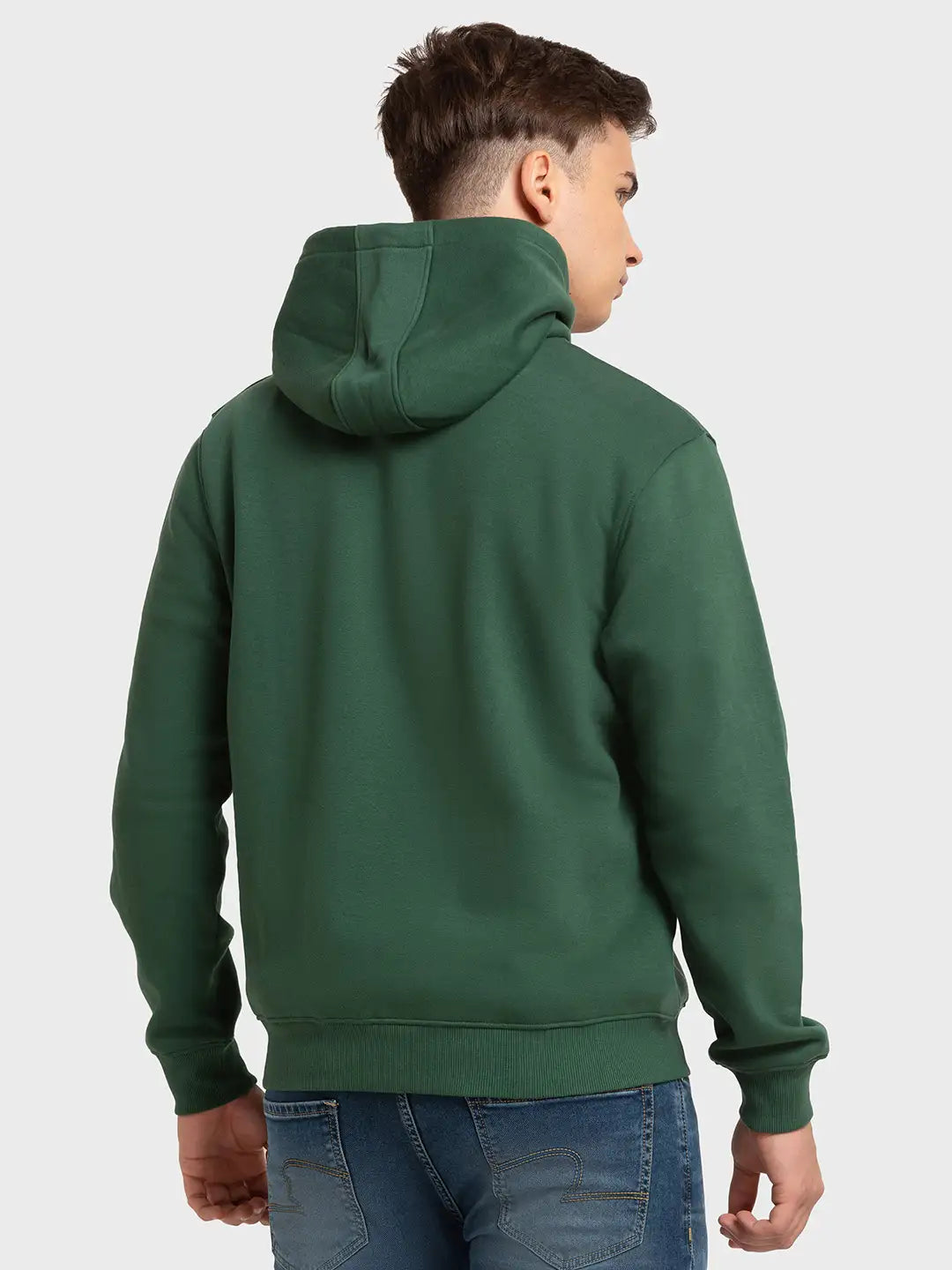 Men Tailored Fit Yellow Sweatshirt