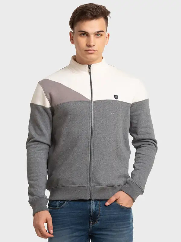 Men Tailored Fit Green Sweatshirt