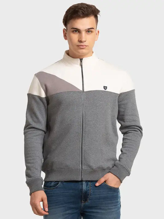 Men Tailored Fit Green Sweatshirt