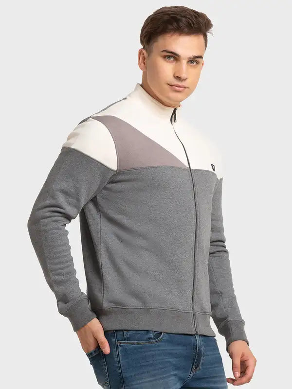Men Tailored Fit Green Sweatshirt