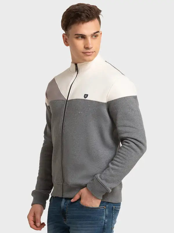Men Tailored Fit Green Sweatshirt