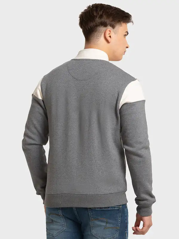 Men Tailored Fit Green Sweatshirt