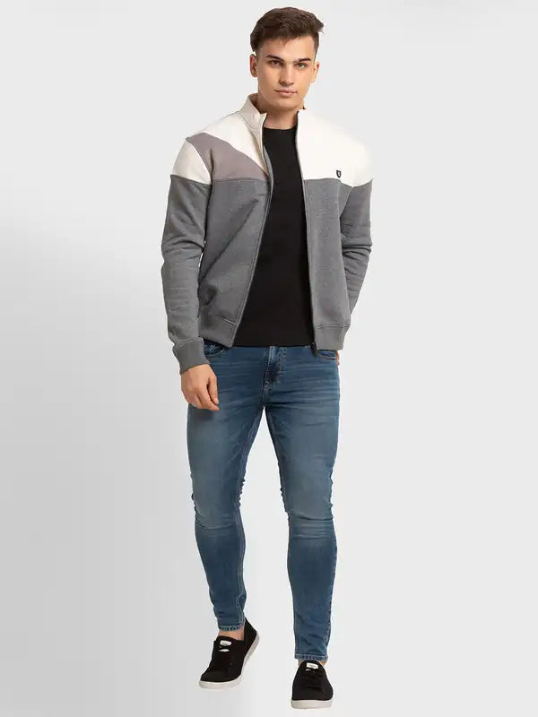 Men Tailored Fit Green Sweatshirt