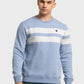 Men Tailored Fit Blue Sweatshirt