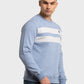 Men Tailored Fit Blue Sweatshirt