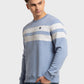 Men Tailored Fit Blue Sweatshirt