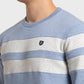 Men Tailored Fit Blue Sweatshirt