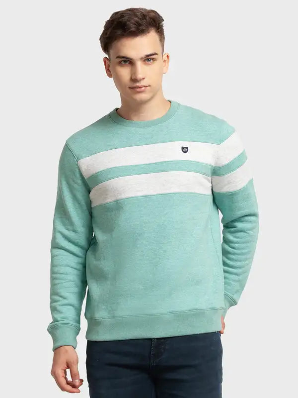 Men Tailored Fit White Sweatshirt