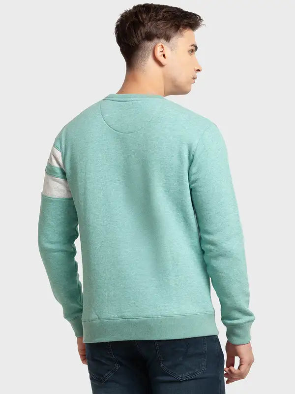Men Tailored Fit White Sweatshirt