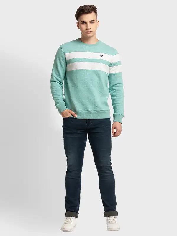 Men Tailored Fit White Sweatshirt