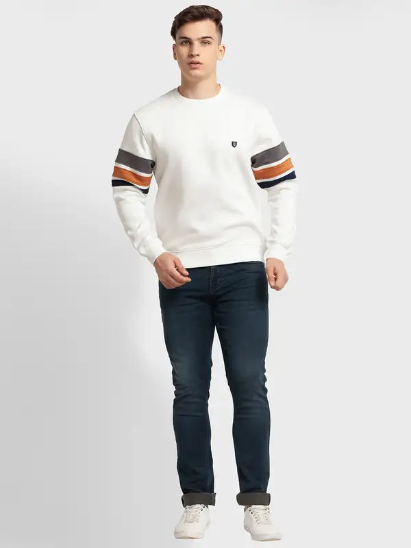 Men Tailored Fit Red Sweatshirt