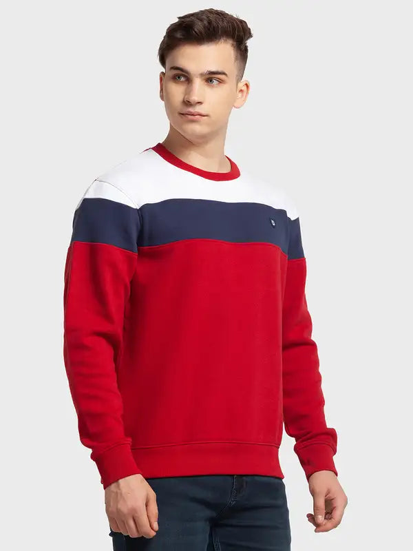 Men Tailored Fit Blue Sweatshirt