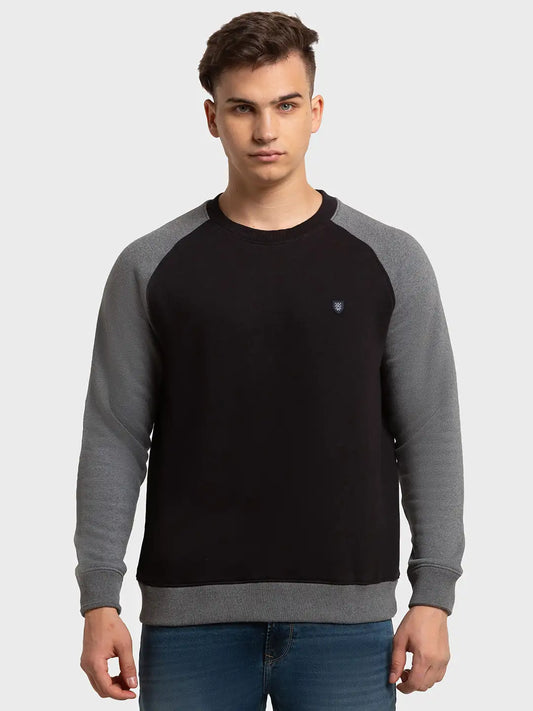 Men Tailored Fit Brown Sweatshirt