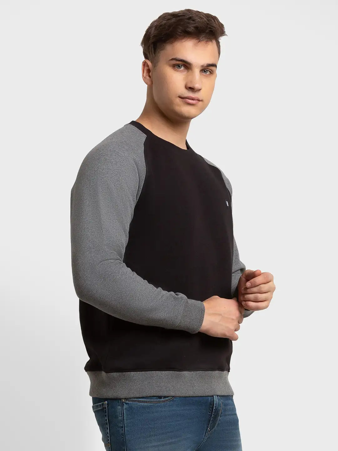Men Tailored Fit Brown Sweatshirt