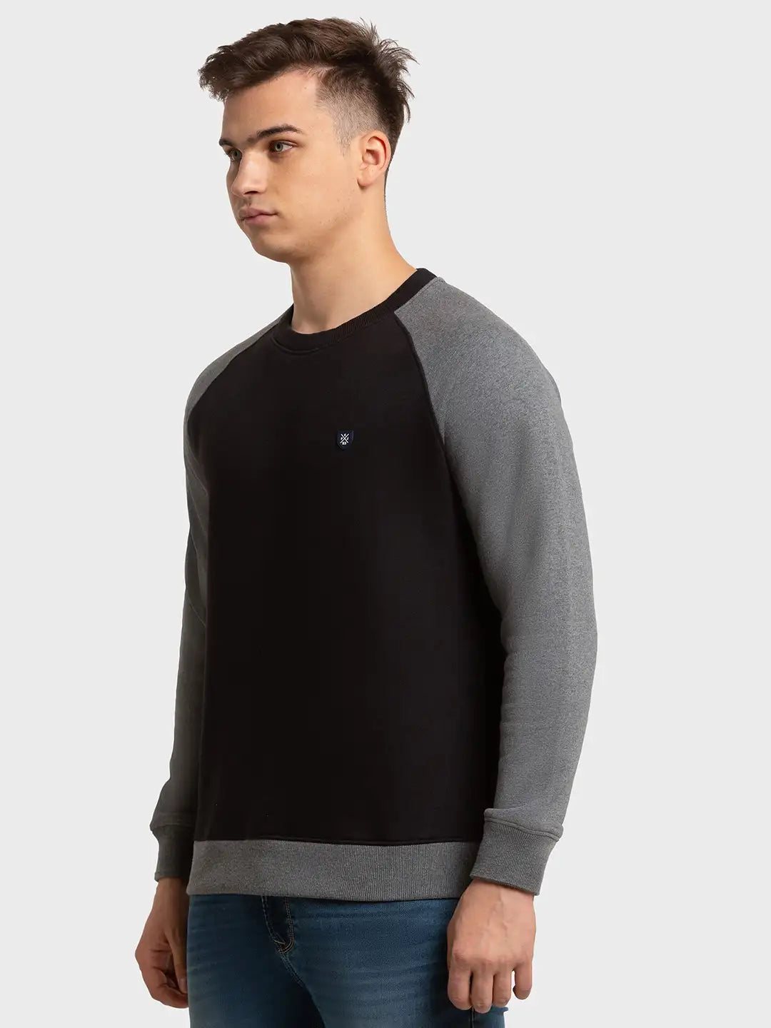 Men Tailored Fit Brown Sweatshirt