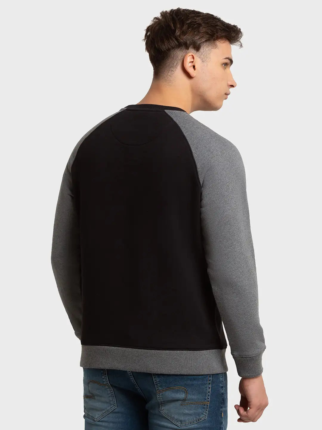 Men Tailored Fit Brown Sweatshirt
