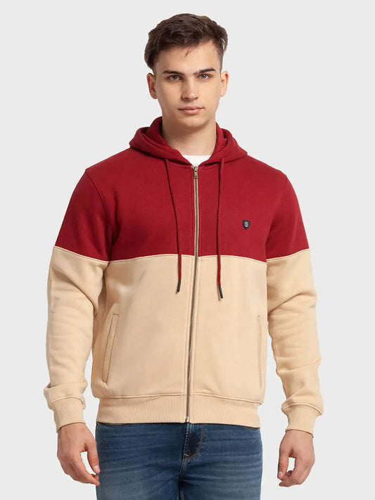 Men Tailored Fit Red Sweatshirt