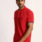 Men Tailored Fit Blue T-Shirt