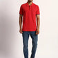Men Tailored Fit Blue T-Shirt