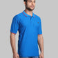 Men Tailored Fit  Blue T-Shirt