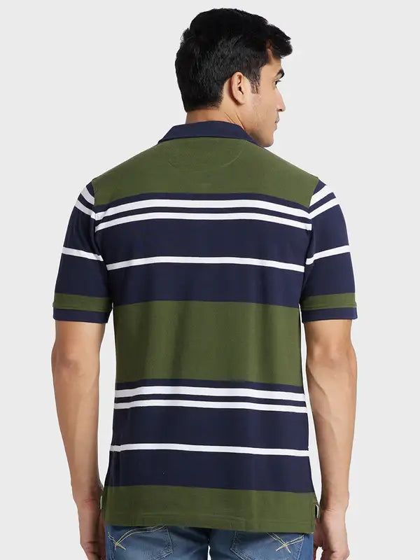 Men Regular Fit Blue Polo