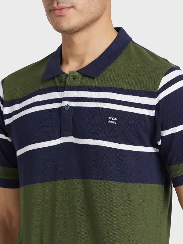 Men Regular Fit Blue Polo