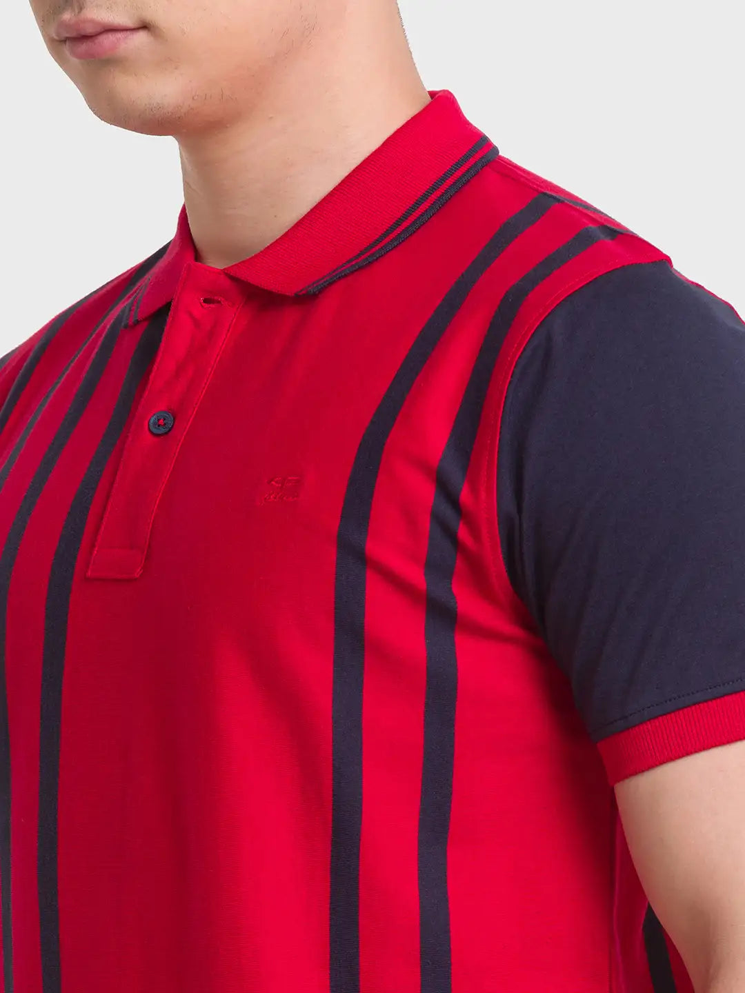 Men Tailored Fit Blue Polo
